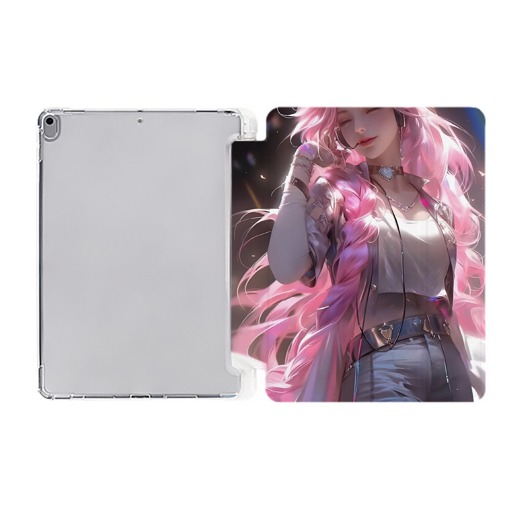 （画像用） リーグ・オブ・レジェンド League of Legends LOL IPad ケース ペン収納付き 三つ折りスタンド PUレザー×シリコン 対応機種9.5/10.5/10.9インチ